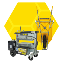 Actieset: Tegelknipper Almi type AL-43SH 23 ton incl. SMB kruiwagen