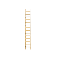 Bouwladder hout 3,9 m 14 sporten met staalstrip