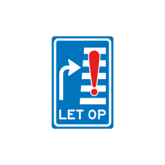 Verkeersbord a/r3/dor 40x60 cm model: VR09-6