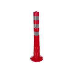 Afzetpaal type superflex rood/wit 75 cm Ø 10 cm