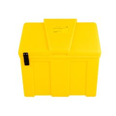 Zoutkist met deksel inhoud 110 L Geel PE met sluiting