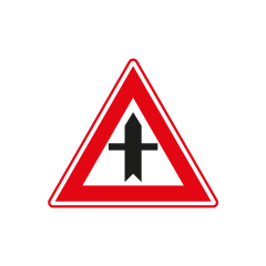 Verkeersbord a/r3/dor ▲-70 cm model: B03