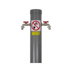 Standleiding met 2 kranen 3/4" aansluiting geïsoleerd