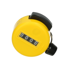 Handstukteller kunststof geel