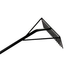 Asfalthark 16-tands zwaar model zwart met steel