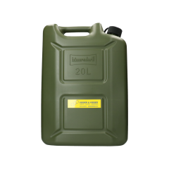 Jerrycan kunststof army 20 L incl. dop en schenktuit