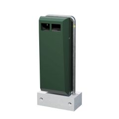 Afvalbak type Collect 100 L met poer en staander