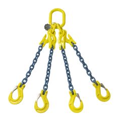 Hijsketting 4-sprong met klephaken | Grade 10 | 2,5 m | 10 mm