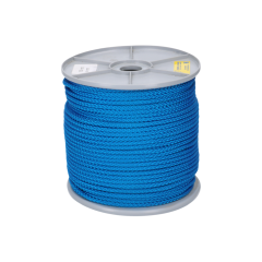 Koord gevlochten per rol 100 m x 4 mm blauw