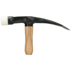 Hand gesmede straathamer met esssen houten steel en nylon dop lang model