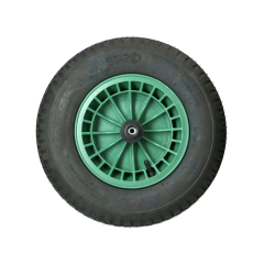Kruiwagenwiel Fort groen kunststof 4ply