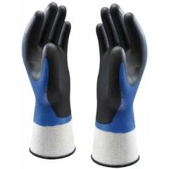 Handschoen Showa 377 nitril foam grip blauw | maat 9/XL
