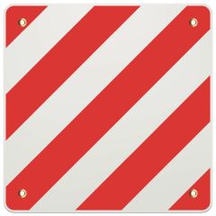 Ladingplaat alu 50x50 cm rood/wit fluoriserend