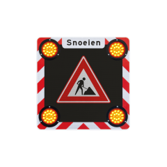 Actiescherm vast met 4 LED-lampen 12V 60x60 cm