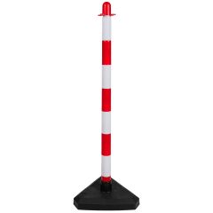Afzetpaaltje rood/wit kunststof 86 cm licht model