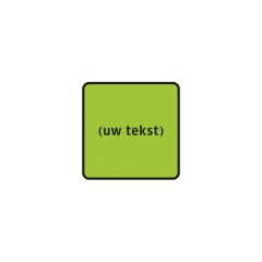 Blanco verkeersbord met folie | DOR | vierkant | zwart & fluor