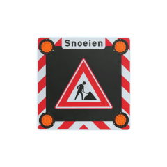 Actiescherm vast met 4 LED-lampen 12V 80x80 cm