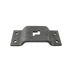 Voetplaat voor parkeerpaal wegneembaar rood/wit Ø 76 mm