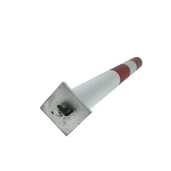 Bovendeel parkeerpaal wegneembaar rood/wit Ø 76 mm