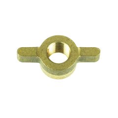 Vleugelmoer laag messing t.b.v. parkeerpaal