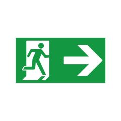 Pictogramsticker 30x15 cm Model: vluchtweg rechts