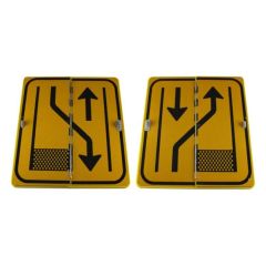 Verkeersbord a/r3/dor 90x100 cm model: T31-2l/2r klapbaar