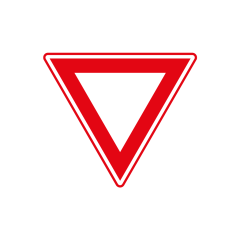 Verkeersbord a/r3/vlak ▲-70 cm model: B06