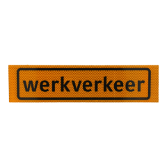 Tekstmagneetplaat WERKVERKEER r3 geel/zwart
