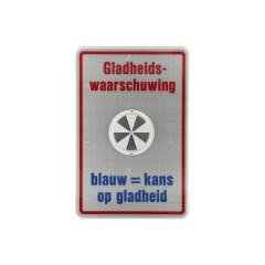 Verkeersbord a/r3/dor 40x60 cm model: Ice Alert