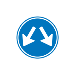 Verkeersbord a/r3/dor Ø 60 cm model: D03