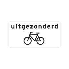 Verkeersbord a/r3/dor 60x30 cm model: OB52