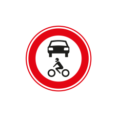 Verkeersbord a/r3/dor Ø 60 cm model: C12