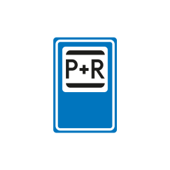 Verkeersbord a/r3/dor 40x60 cm model: E12 (P+R)