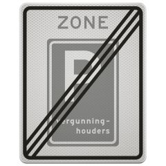 Verkeersbord | Model E09ZE | DOR | 53x67 cm