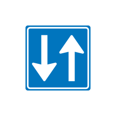 Verkeersbord a/r3/dor 60x60 cm model: C05