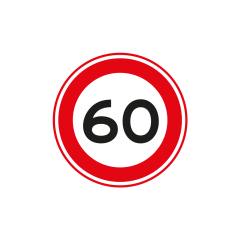 Verkeersbord a/r3/dor Ø 60 cm model: A0160