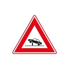 Verkeersbord a/r3/dor ▲-70 cm model: J39