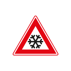 Verkeersbord a/r3/dor ▲-70 cm model: J36