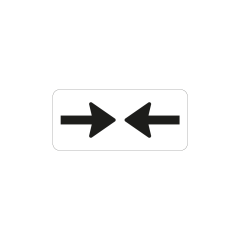 Verkeersbord a/r3/dor 50x20 cm model: OB503