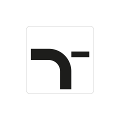 Verkeersbord a/r3/dor 45x45 cm model: OB712