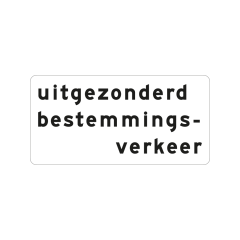 Verkeersbord a/r3/dor 60x30 cm model: OB108