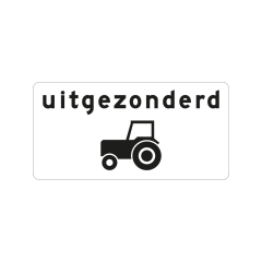 Verkeersbord a/r3/dor 60x30 cm model: OB55