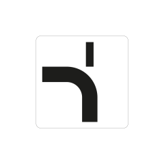 Verkeersbord a/r3/dor 45x45 cm model: OB713