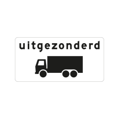 Verkeersbord a/r3/dor 60x30 cm model: OB61