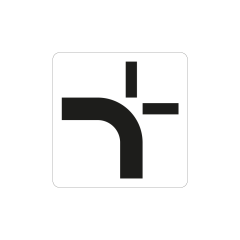 Verkeersbord a/r3/dor 45x45 cm model: OB711