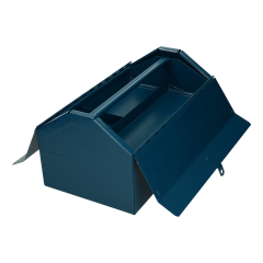 Gereedschapskist metaal 2-delig blauw