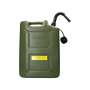Jerrycan kunststof army 20 L incl. dop en schenktuit