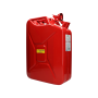 Jerrycan staal 20 L rood gecoat met vloeistofbestendige lak
