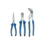 Gedore tangenset 3-delig waterpomptang, zijkniptang en telefoontang