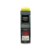 Wegenverfspuitbus 500 ml Pro-Paint krijtspray geel markeringsverf op kalkbasis